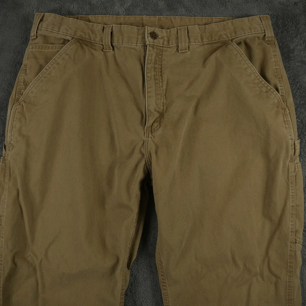 Carhartt Carpenter Pants Mens 40x31 Beige Relaxed Fit‎ Canvas Utility Workwear